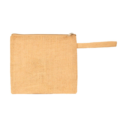 Jute Travel Pouches – Zippered Multipurpose Bags for Makeup, Toiletries, Stationery, and DIY Crafts (Set of 12)