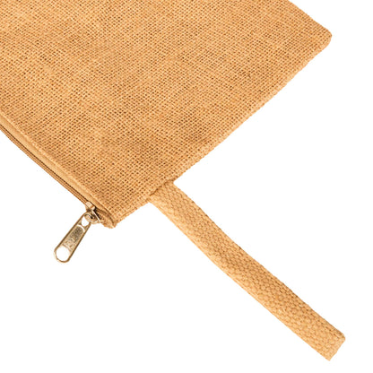 Jute Travel Pouches – Zippered Multipurpose Bags for Makeup, Toiletries, Stationery, and DIY Crafts (Set of 12)