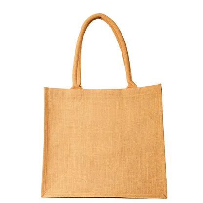 Reusable Jute Tote Bags – Burlap Shopping & Gift Bags for Women, Weddings, DIY Crafts, Grocery & Kitchen Use (Set of 8)