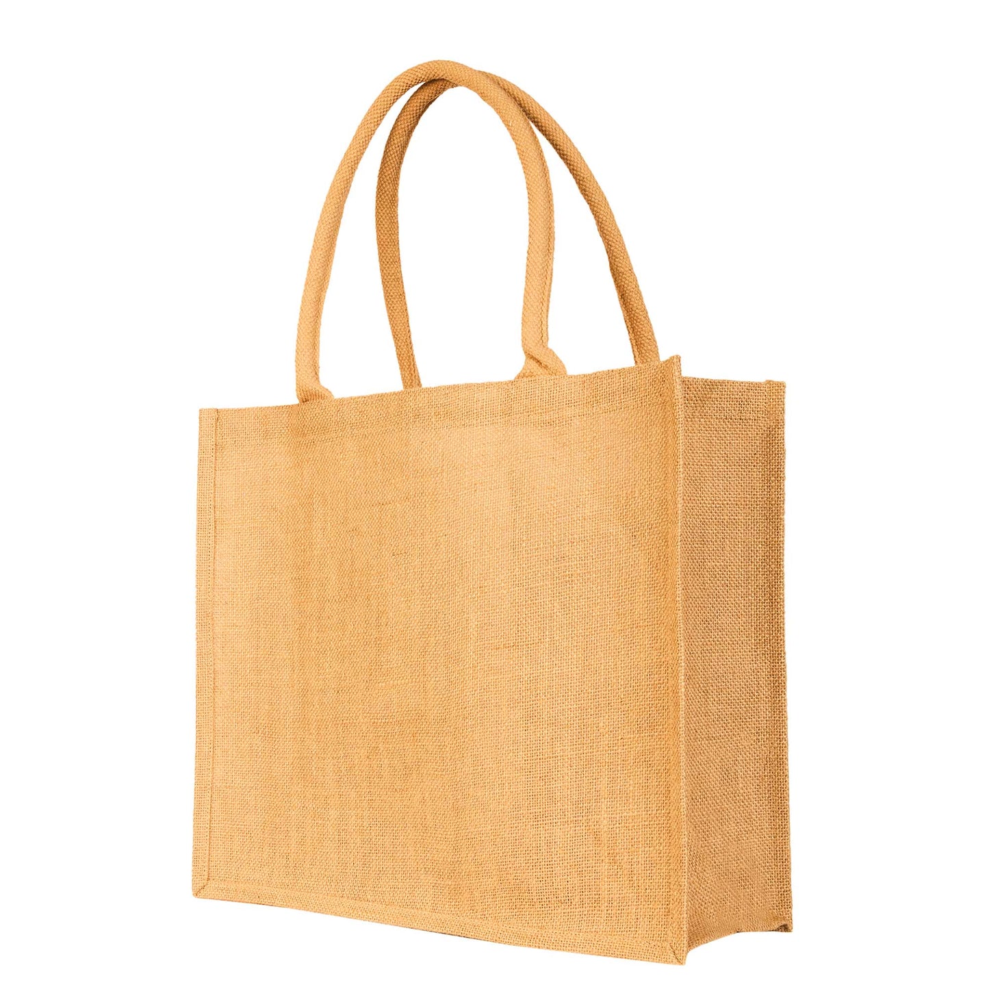 Reusable Jute Tote Bags – Burlap Shopping & Gift Bags for Women, Weddings, DIY Crafts, Grocery & Kitchen Use (Set of 8)