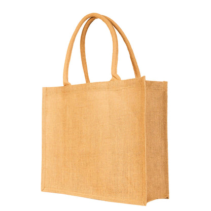 Reusable Jute Tote Bags – Burlap Shopping & Gift Bags for Women, Weddings, DIY Crafts, Grocery & Kitchen Use (Set of 8)