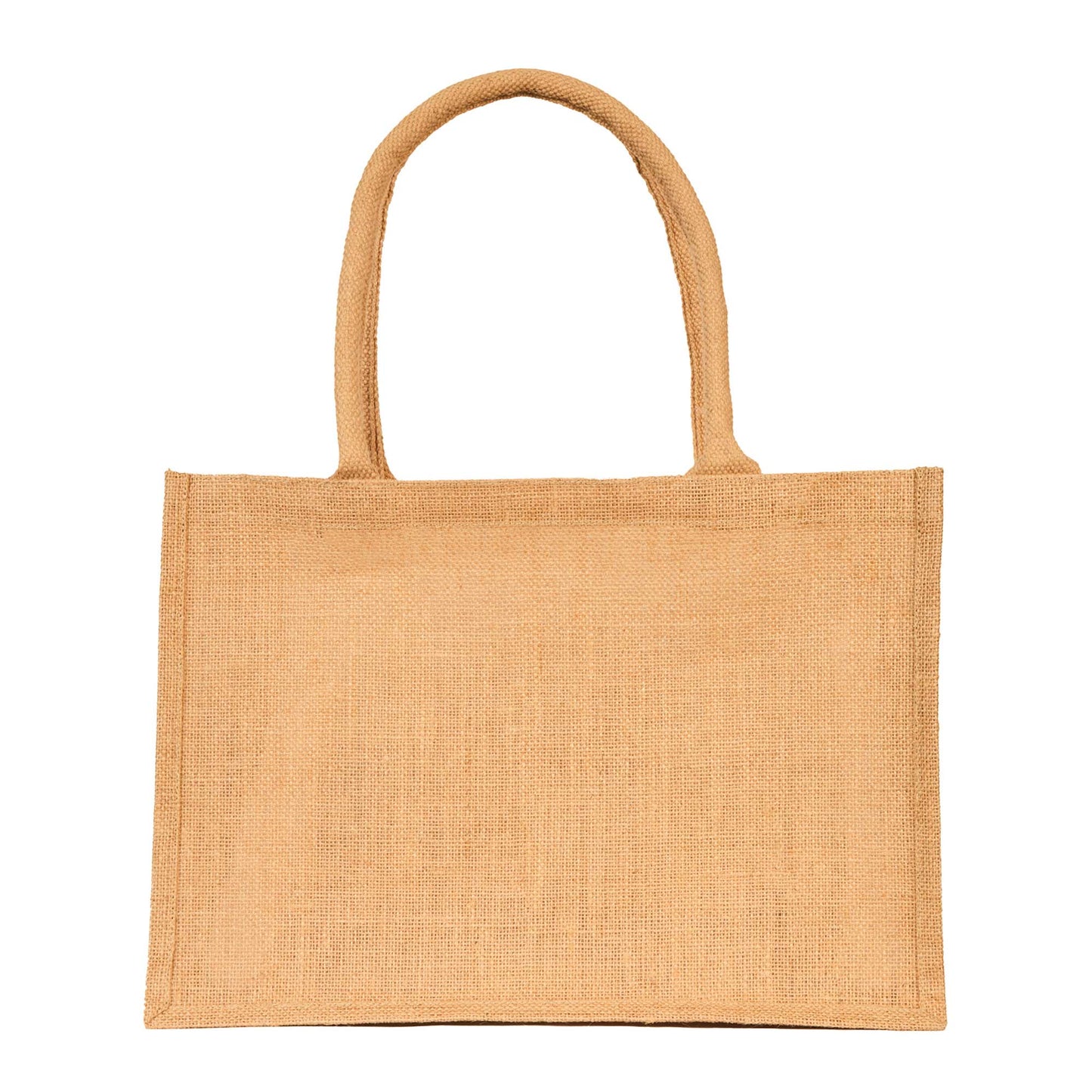 Natural Jute Burlap Tote Shopping Bags in Wholesale– Perfect for Promotional, DIY, Weddings, Beach, and Groceries (Packs of 12)