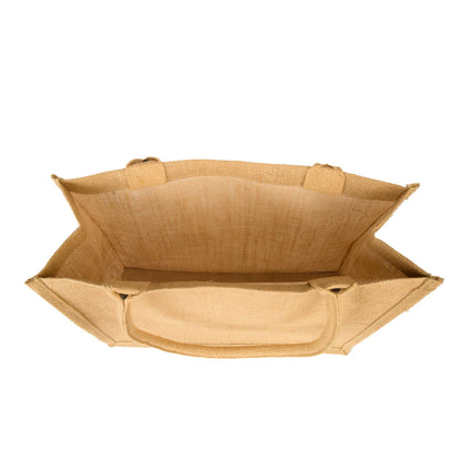 Jute Tote Bags – Sturdy Reusable Burlap Totes for Shopping, Travel, Holidays, Weddings & Everyday Use (Set of 12)