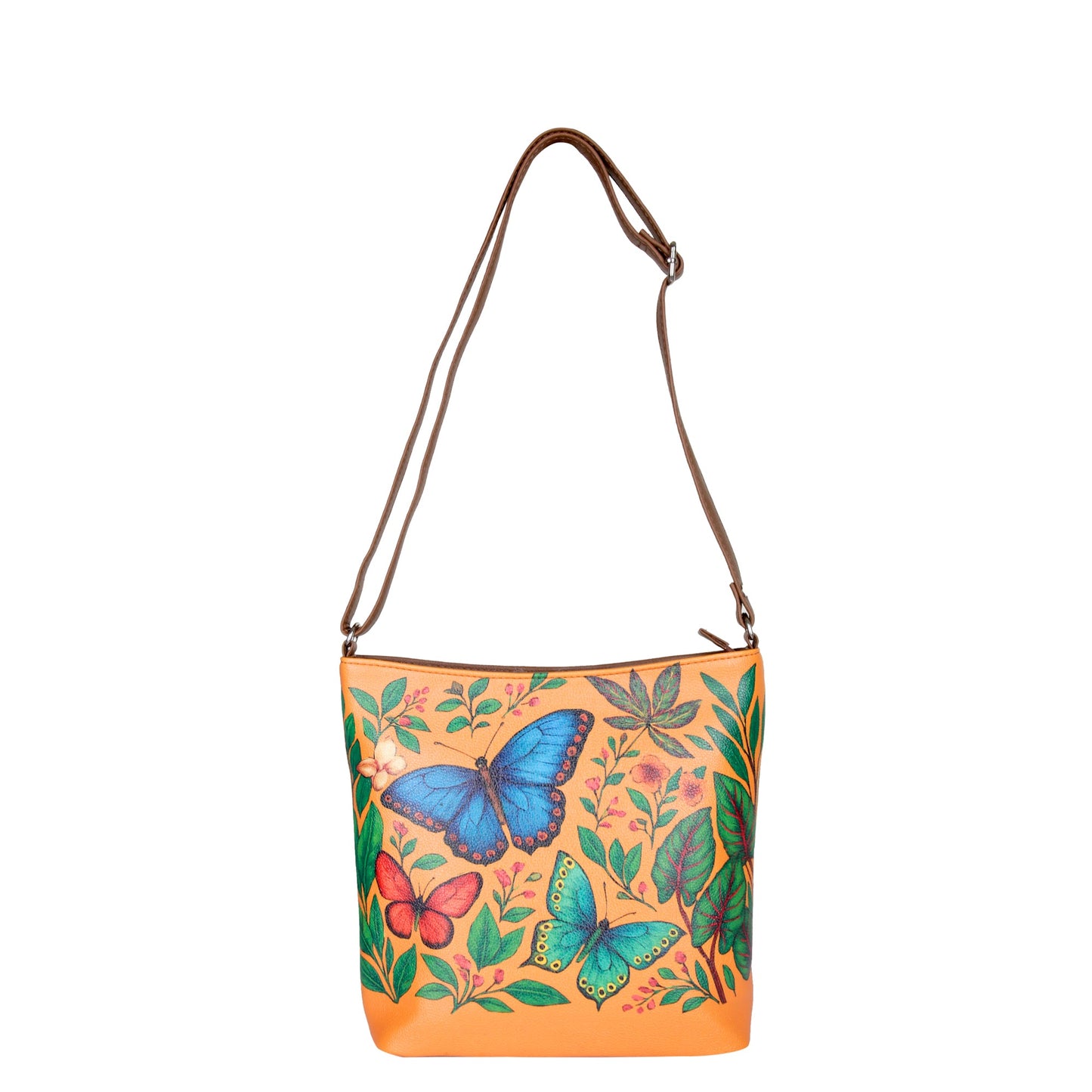 Printed Leather Crossbody Bag – Adjustable Sling & Over the Shoulder Bag for Women – Stylish Handbag & Travel Purse