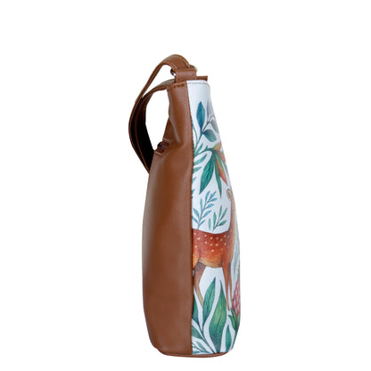 Deer Hand Printed Vegan Leather Crossbody Bag – Wholesale Stylish Sling & Shoulder Purse for Women
