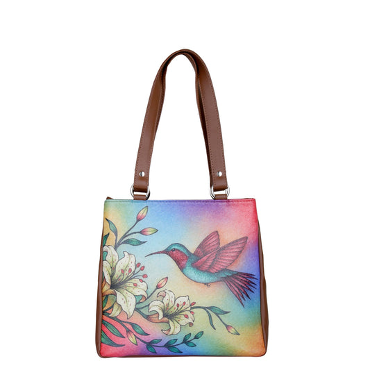 Women’s Printed Leather Tote Shoulder Bag – Multi-Compartment Handbag for Daily Use, Work & Travel