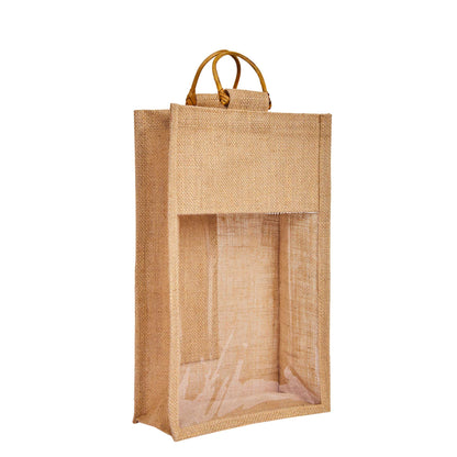 Burlap Wine Gift Bags – Jute Wine Bottle Bags for Weddings, Parties, Birthdays, Holidays, New Year, Christmas & Special Occasion (Packs of 12)