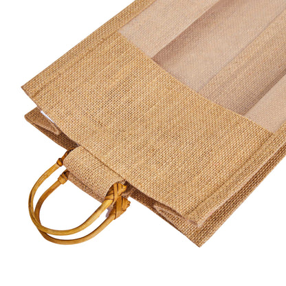 Burlap Wine Gift Bags – Jute Wine Bottle Bags for Weddings, Parties, Birthdays, Holidays, New Year, Christmas & Special Occasion (Packs of 12)