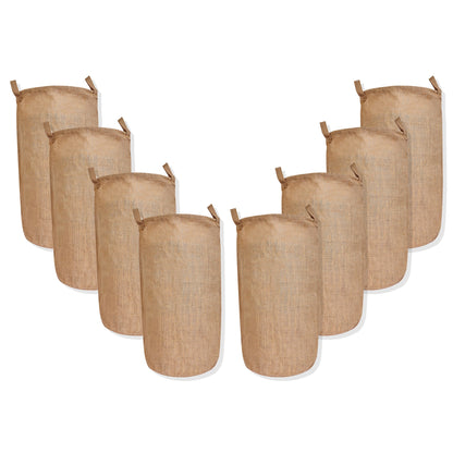 Jute Storage Baskets – Laundry  Storage Basket with Handles for Living Room, Bedroom – Multi-Purpose Organizer for Clothes, Toys (Packs of 8)