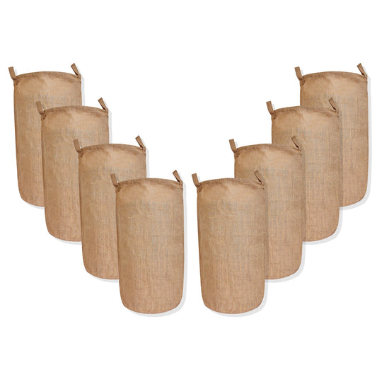 Jute Storage Baskets – Laundry  Storage Basket with Handles for Living Room, Bedroom – Multi-Purpose Organizer for Clothes, Toys (Packs of 8)