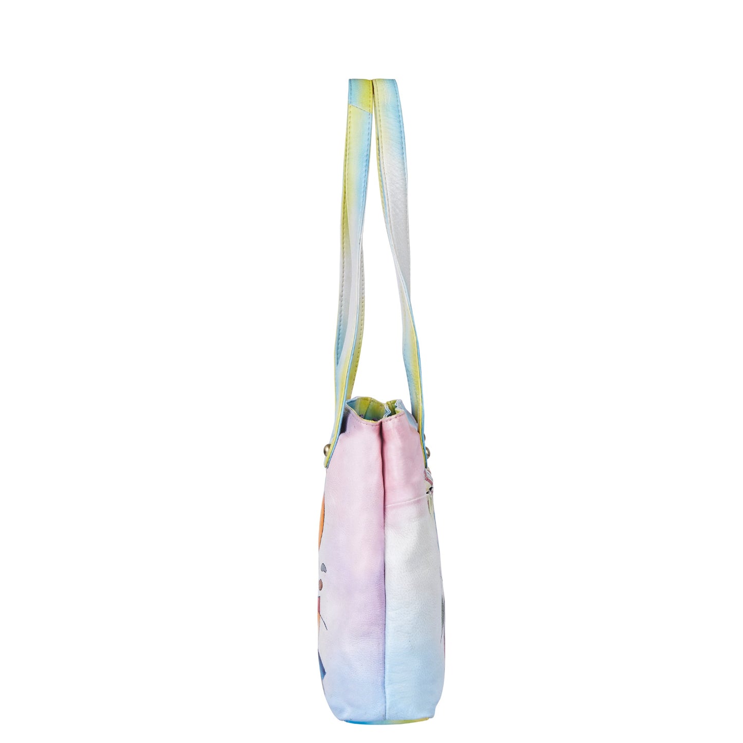 Sophisticated Hand-Painted White Tote Bag