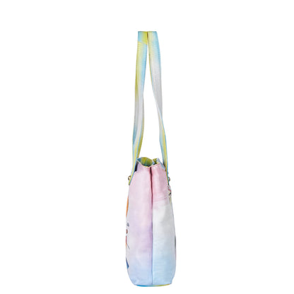 Sophisticated Hand-Painted White Tote Bag