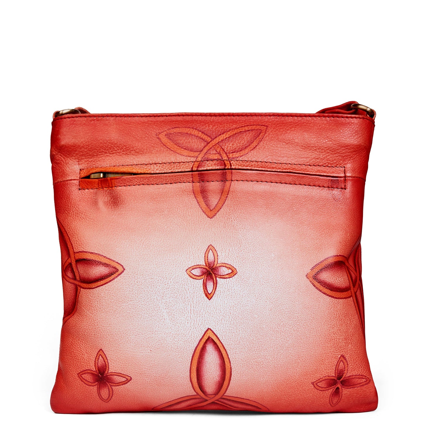 Slim Crossbody Bag with Hand-Painted Rabbit Design