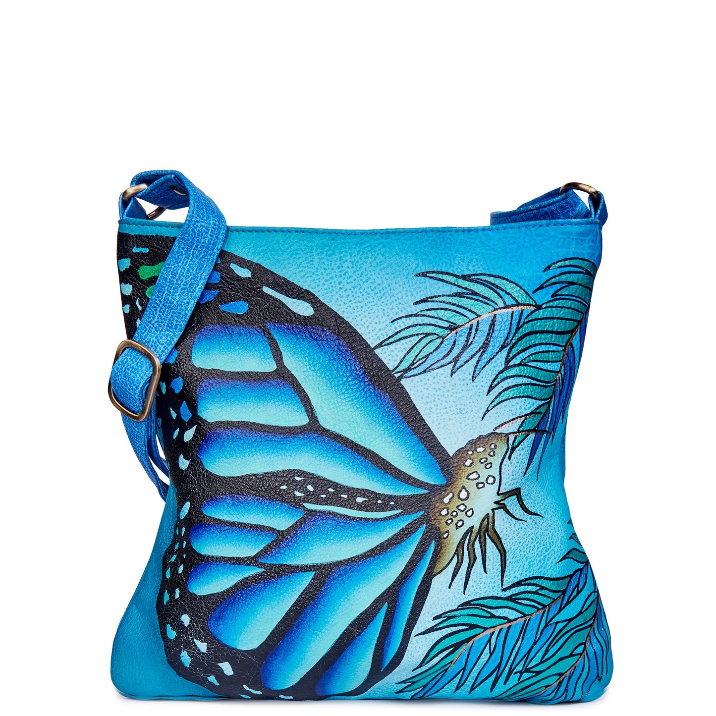 Handpainted Butterfly Shoulder & Crossbody Bag