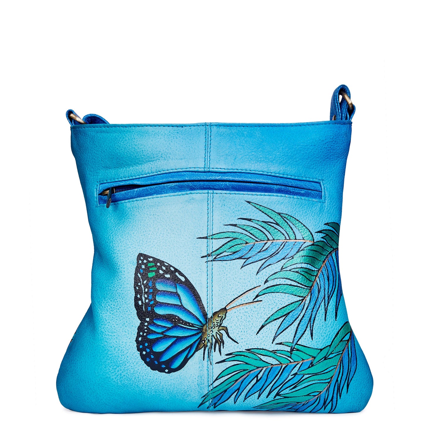 Handpainted Butterfly Shoulder & Crossbody Bag