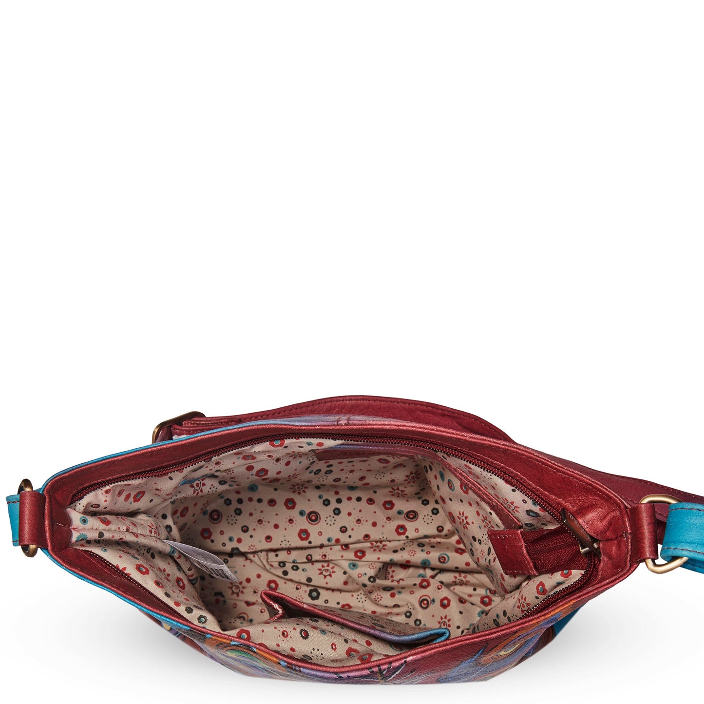 Hand-Painted Peacock Art Shoulder & Crossbody Bag