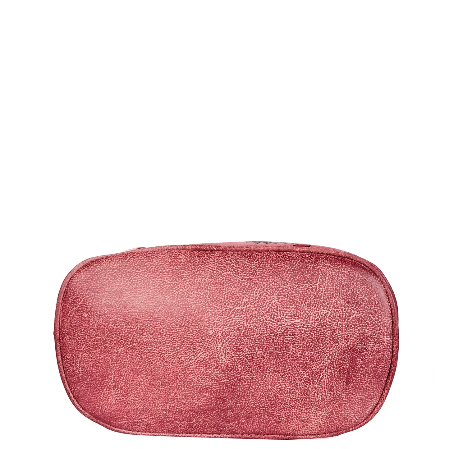 Convertible Red Triangle Backpack with Hand-Painted Design