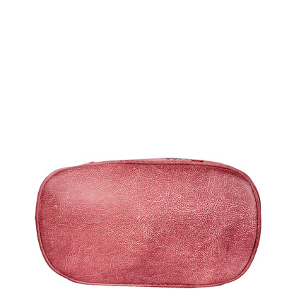 Convertible Red Triangle Backpack with Hand-Painted Design