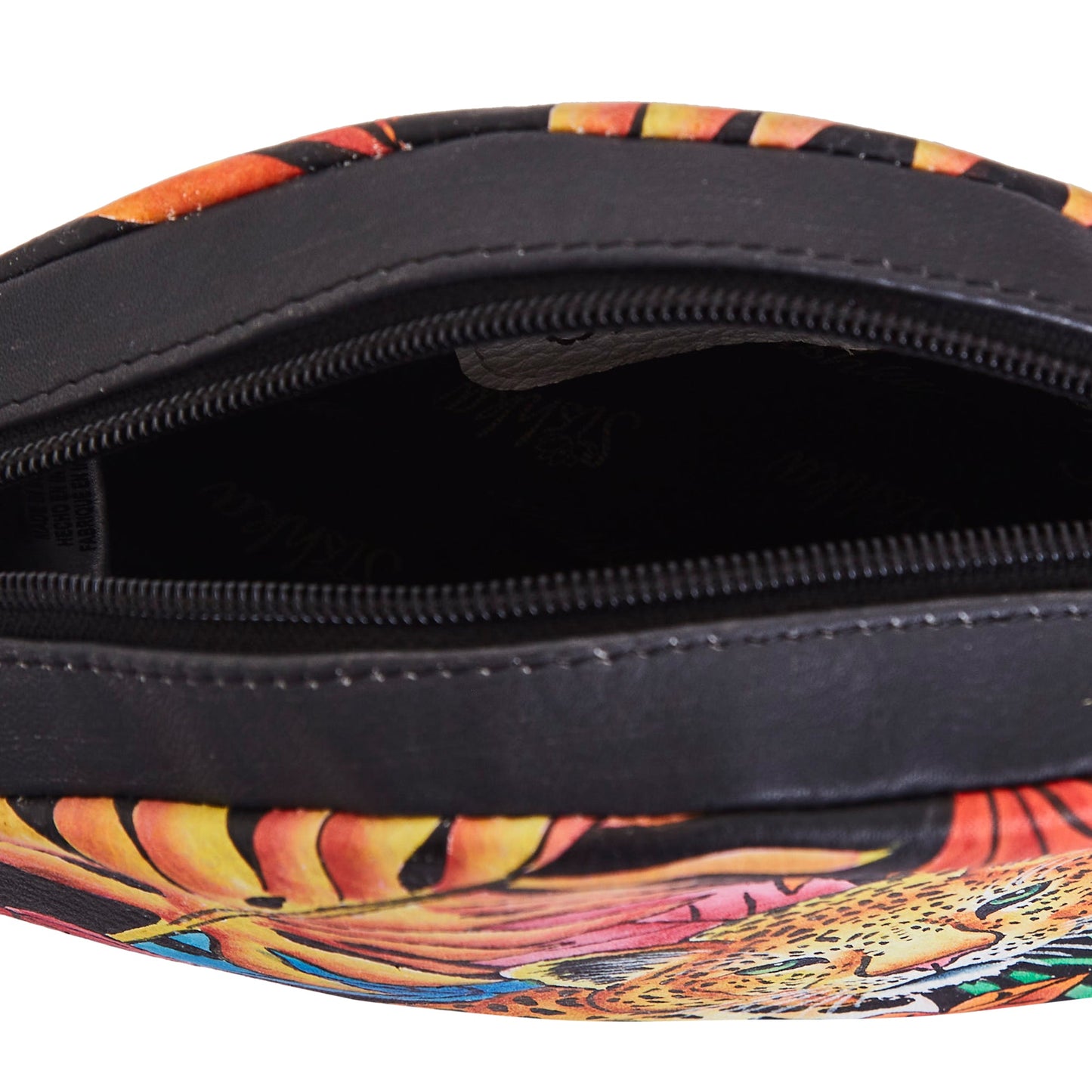 Hand-Painted Leopard Art Leather Fanny Pack – Adjustable Crossbody Waist Bag