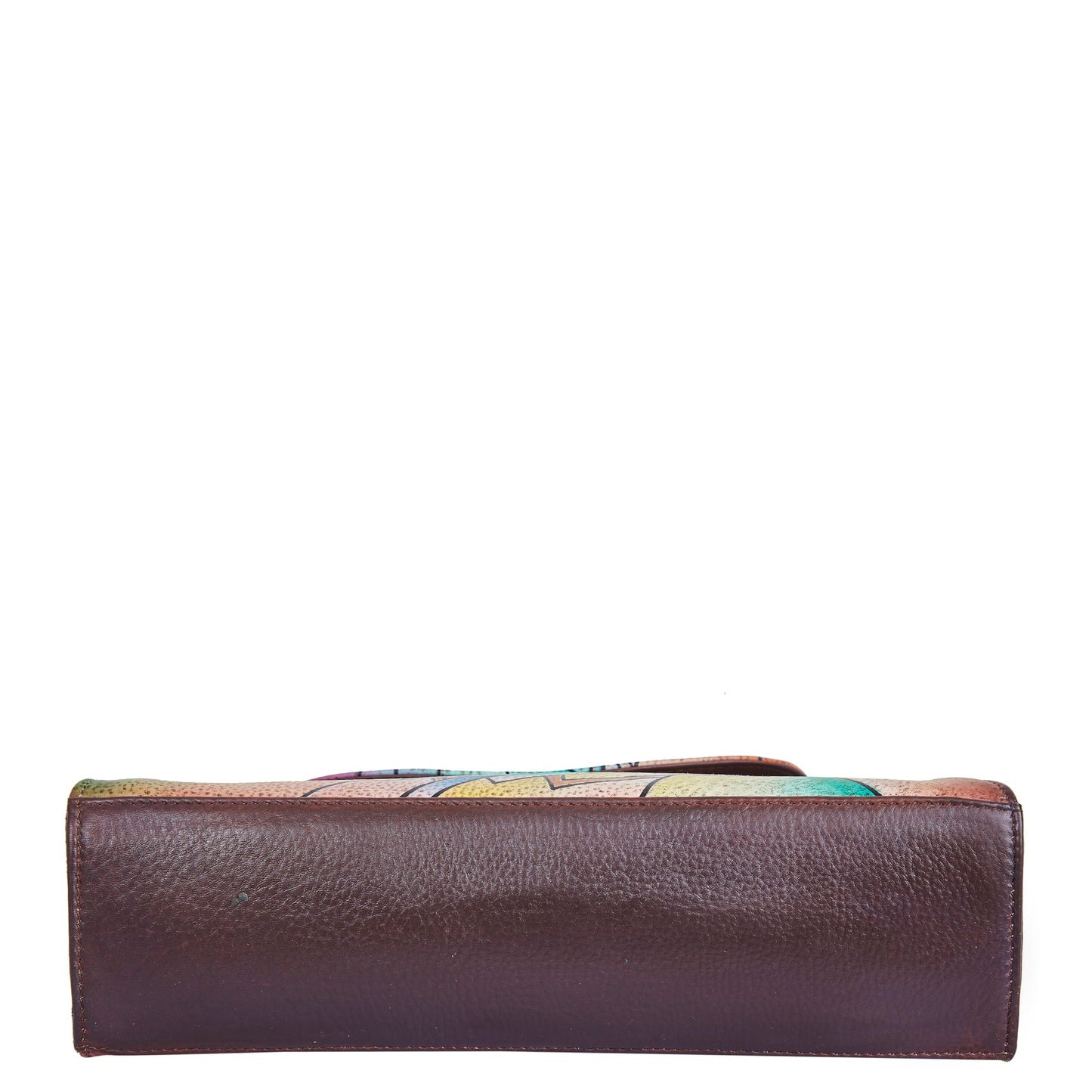 Hand-Painted Abstract leather Handbag – Multi-Color Artistic Shoulder Bag