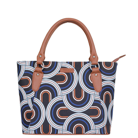Abstract Handcrafted Printed Tote Handbag – Women’s Top Handle & Shoulder Satchel for Daily Use
