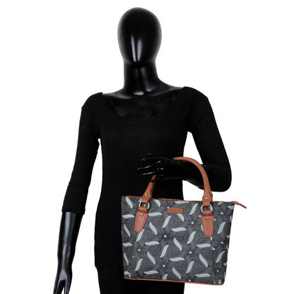 Women’s Olive Green Tote Bags with Vegan Leather Trim – Wholesale