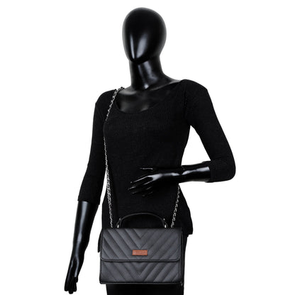 Wholesale Black Quilted Leather Sling Bag – Women’s Chain Strap Shoulder Purse