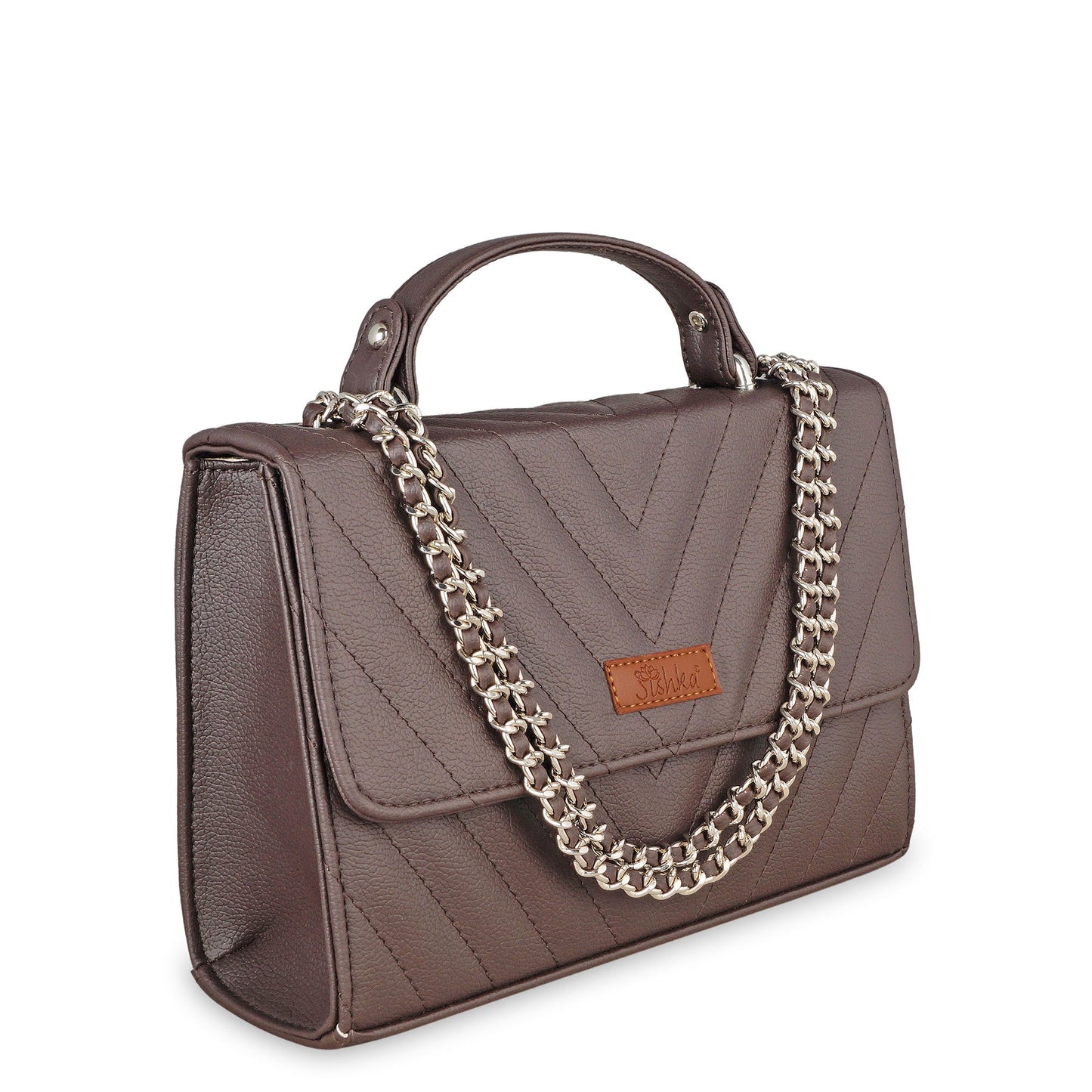 Brown Quilted Wholesale Shoulder Sling Bag – Elegant Women’s Handbag with Chain Strap