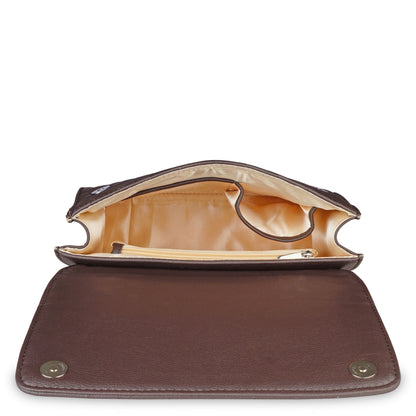 Brown Quilted Wholesale Shoulder Sling Bag – Elegant Women’s Handbag with Chain Strap
