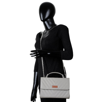 Grey Vegan Leather Wholesale Crossbody Sling Bag – Women’s Shoulder Handbag