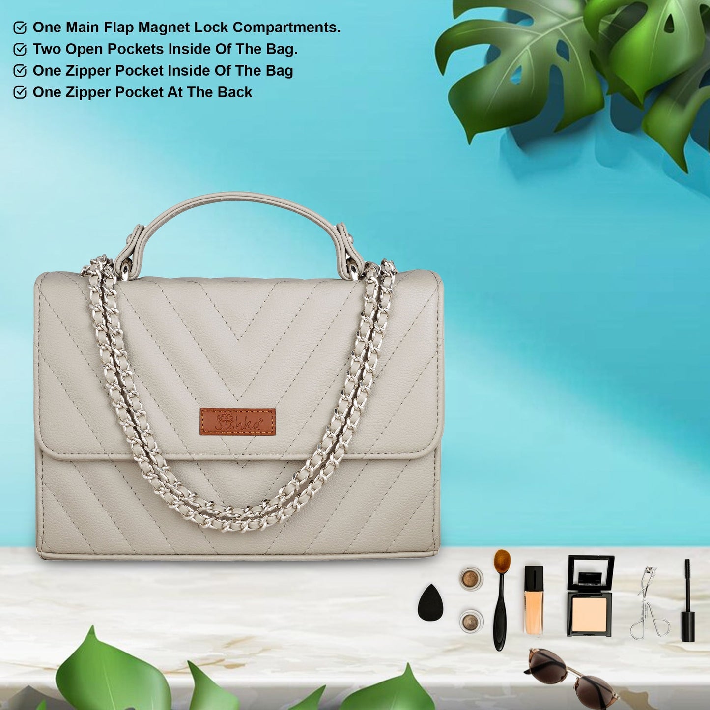 Grey Vegan Leather Wholesale Crossbody Sling Bag – Women’s Shoulder Handbag