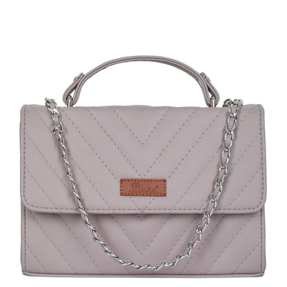 Mauve Vegan Leather Sling Crossbody Bag – Women’s Shoulder Purse