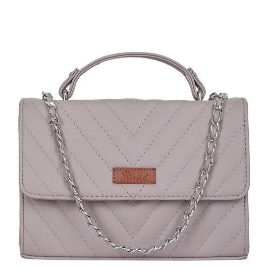 Mauve Vegan Leather Sling Crossbody Bag – Women’s Shoulder Purse