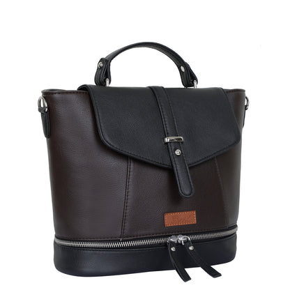 Brown Women’s Casual Backpack Purse – Leather Handbag & Shoulder Bag