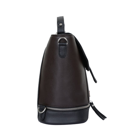 Brown Women’s Casual Backpack Purse – Leather Handbag & Shoulder Bag