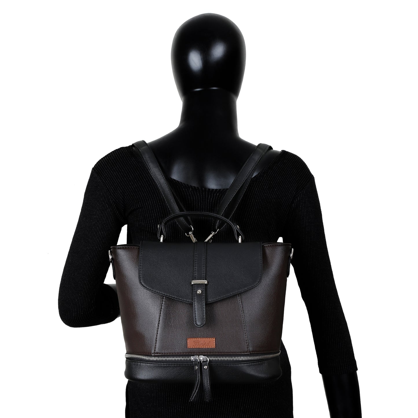 Brown Women’s Casual Backpack Purse – Leather Handbag & Shoulder Bag