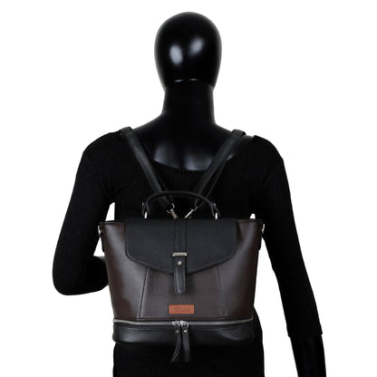 Brown Women’s Casual Backpack Purse – Leather Handbag & Shoulder Bag