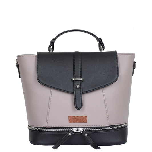 Mauve Women’s Fashion Backpack – Leather Shoulder Purse for Office