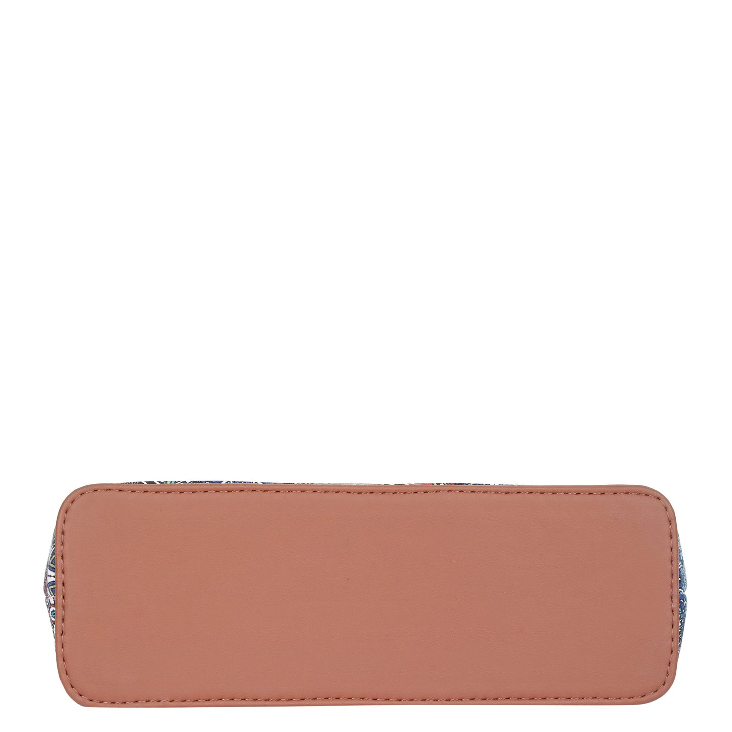 Multicolor Handcrafted Printed Handbag – Women’s Top Handle Tote Purse with Leather Trim