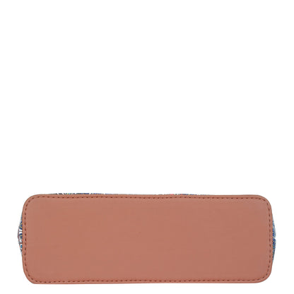 Multicolor Handcrafted Printed Handbag – Women’s Top Handle Tote Purse with Leather Trim