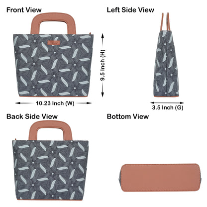 Olive Green Handcrafted Handbag – Women’s Top Handle Tote Satchel with Leather Trim