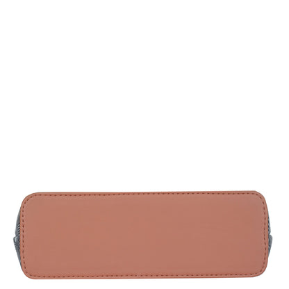 Olive Green Handcrafted Handbag – Women’s Top Handle Tote Satchel with Leather Trim