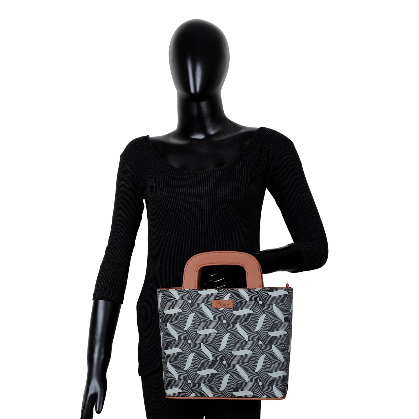 Olive Green Handcrafted Handbag – Women’s Top Handle Tote Satchel with Leather Trim