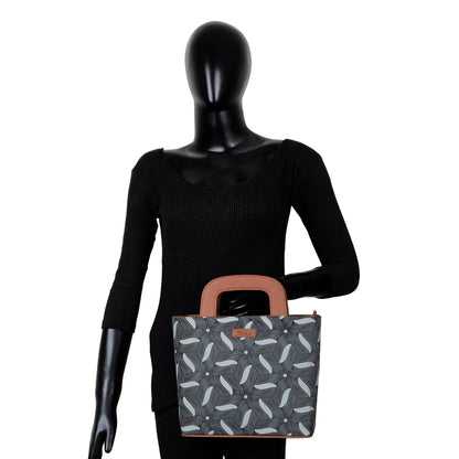 Olive Green Handcrafted Handbag – Women’s Top Handle Tote Satchel with Leather Trim