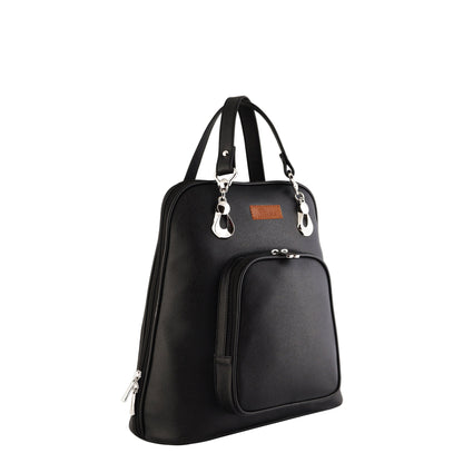 Black Vegan Leather Wholesale Backpack Purse for Women – Handbag & Shoulder Bag for Work