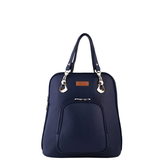 Blue Women’s Backpack Purse – Stylish Vegan Leather Shoulder Bag for Daily Use