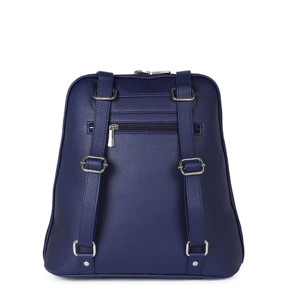 Blue Women’s Backpack Purse – Stylish Vegan Leather Shoulder Bag for Daily Use