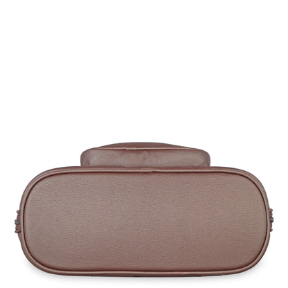 Brown Vegan Leather Backpack for Women – Elegant Shoulder Bag for Office