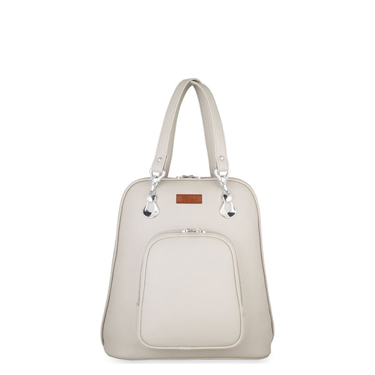 Grey Women’s Fashion Backpack – Versatile Faux Leather Bag with Adjustable Strap