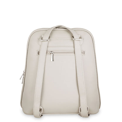 Grey Women’s Fashion Backpack – Versatile Faux Leather Bag with Adjustable Strap